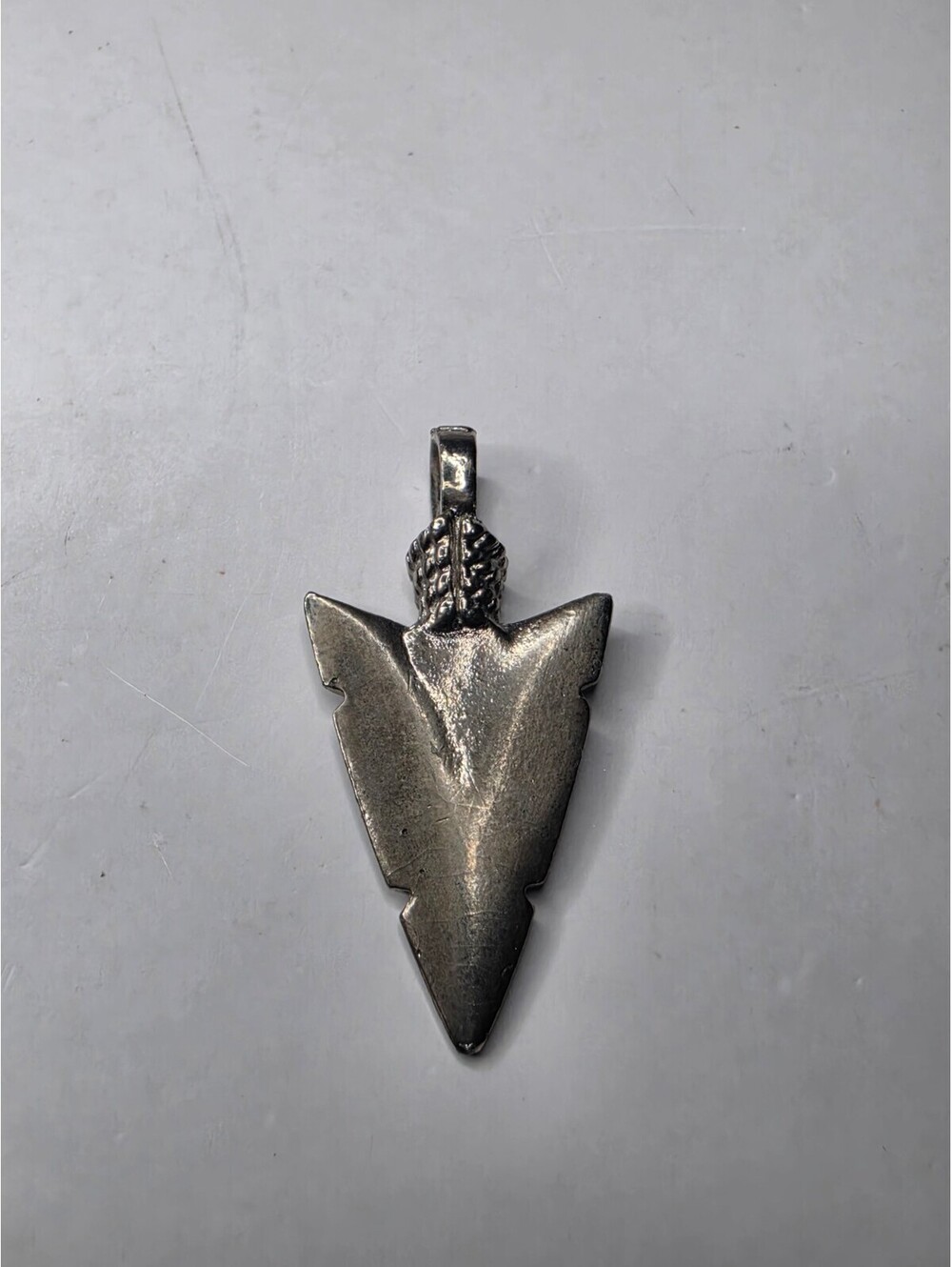 Vintage Silver Tone Native American Style Arrowhead Pendant Charm PENDANT ONLY